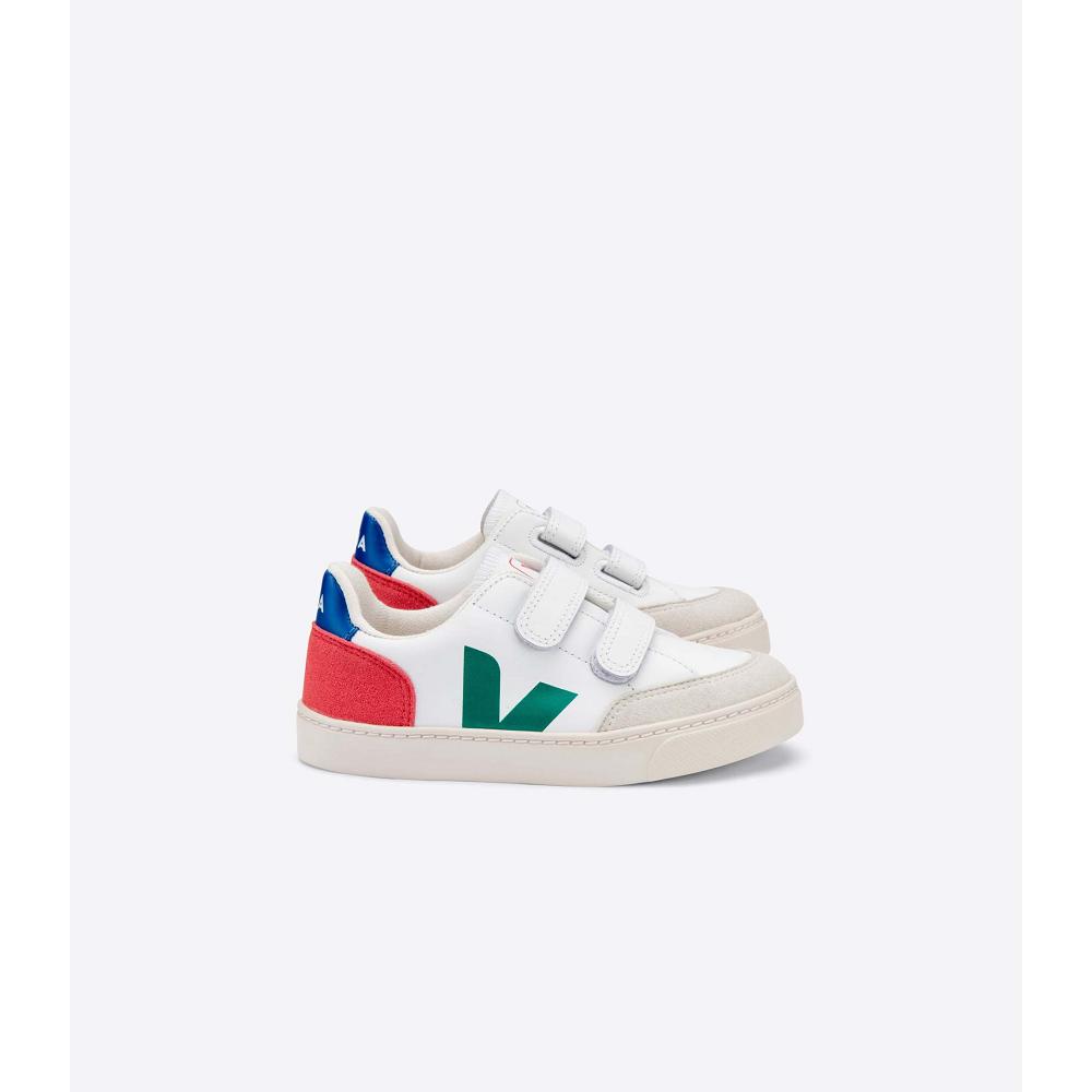 Αθλητικά Παπούτσια παιδικα Veja V-12 LEATHER White/Red | GR 883FDN